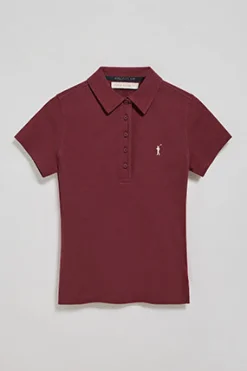 Polo Pereira granate de cinco botones con bordado Rigby Go