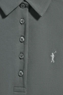 Polo Pereira gris piedra de cinco botones con bordado Rigby Go