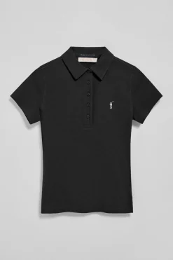 Polo Pereira negro de cinco botones con bordado Rigby Go
