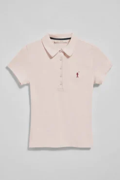Polo Pereira rosa de cinco botones con bordado Rigby Go
