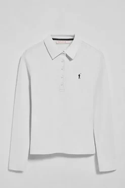 Polo Priyanka blanco de cinco botones con bordado Rigby Go