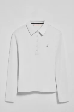 Polo Priyanka blanco de cinco botones con bordado Rigby Go
