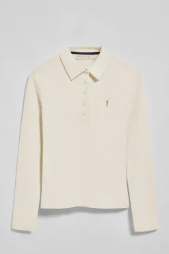 Polo Priyanka color crudo de cinco botones con bordado Rigby Go