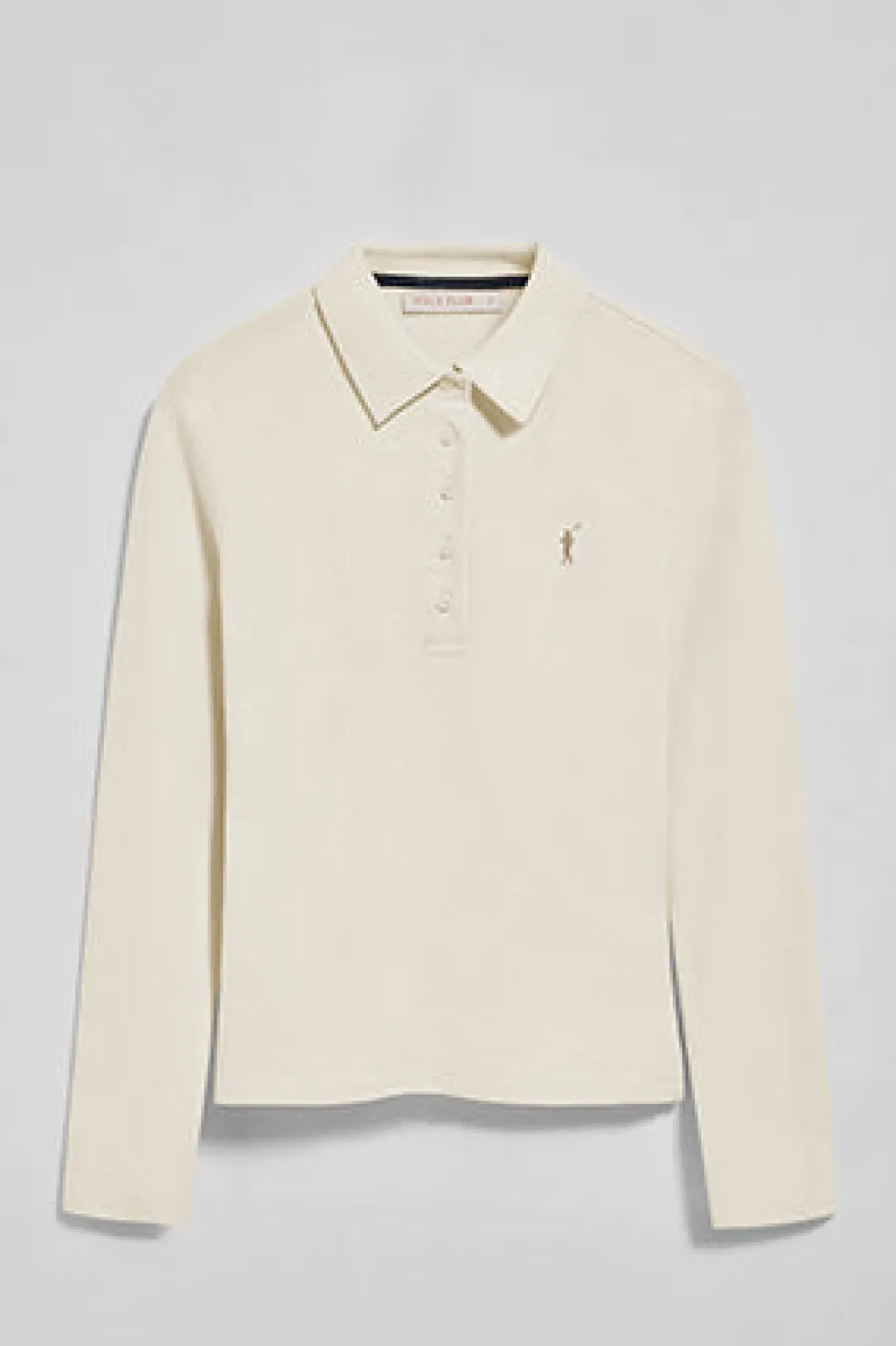 Polo Priyanka color crudo de cinco botones con bordado Rigby Go