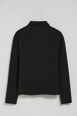 Polo Priyanka negro de cinco botones con bordado Rigby Go