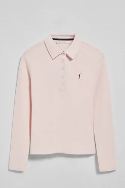 Polo Priyanka rosa de cinco botones con bordado Rigby Go