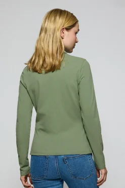 Polo Priyanka verde jade de cinco botones con bordado Rigby Go