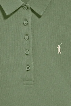 Polo Priyanka verde jade de cinco botones con bordado Rigby Go