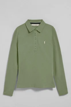 Polo Priyanka verde jade de cinco botones con bordado Rigby Go