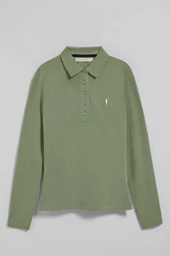 Polo Priyanka verde jade de cinco botones con bordado Rigby Go