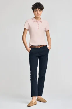 Polo rosa de manga corta de algodón y bordado Rigby Best