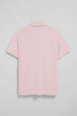 Polo rosa de manga corta y tres botones con logo bordado Rigby Go