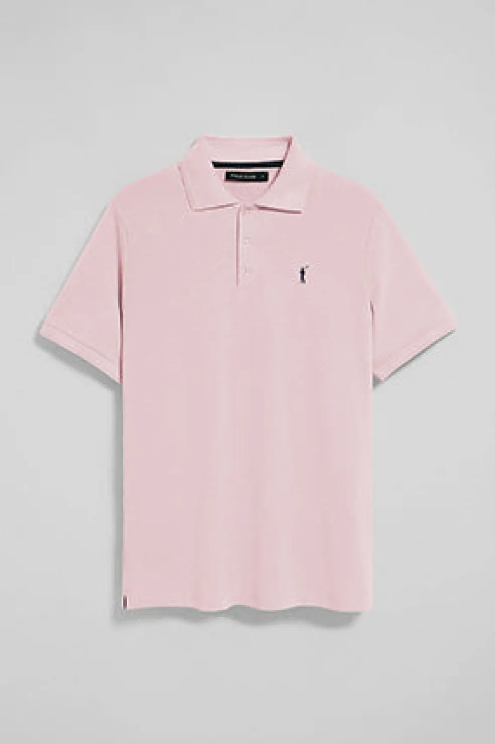 Polo rosa de manga corta y tres botones con logo bordado Rigby Go