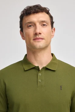 Polo verde con bordado Rigby Go