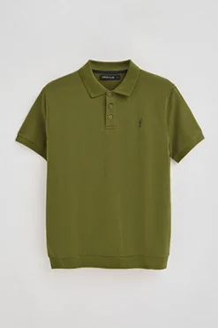 Polo verde con bordado Rigby Go