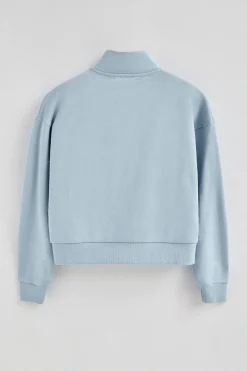 Sudadera azul claro boxy fit con logo engomado Polo club