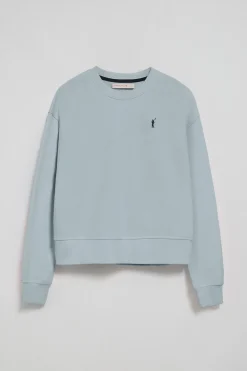 Sudadera azul claro de cuello redondo y bordado Rigby Go