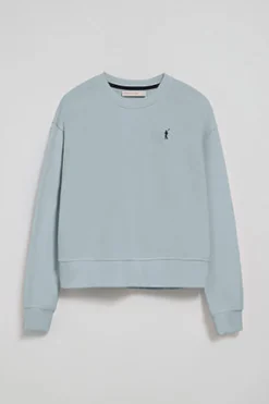 Sudadera azul claro de cuello redondo y bordado Rigby Go