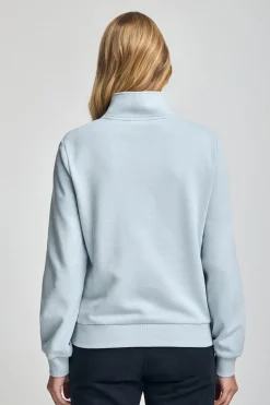 Sudadera azul claro de media cremallera y bordado Rigby Go