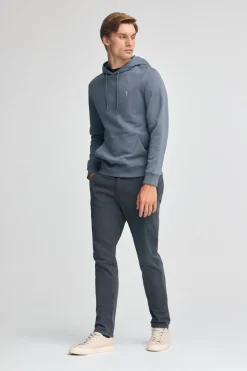 Sudadera azul denim con capucha de corte regular con logo Rigby Go