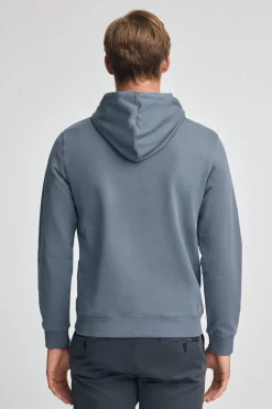 Sudadera azul denim con capucha de corte regular con logo Rigby Go