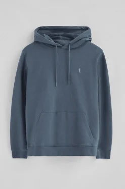 Sudadera azul denim con capucha de corte regular con logo Rigby Go