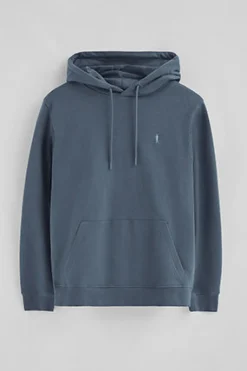 Sudadera azul denim con capucha de corte regular con logo Rigby Go