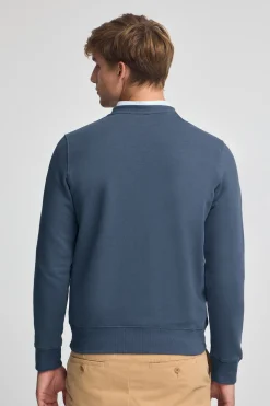 Sudadera azul denim de corte relajado con logo Rigby Go
