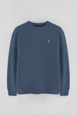 Sudadera azul denim de corte relajado con logo Rigby Go