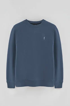 Sudadera azul denim de corte relajado con logo Rigby Go