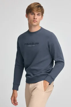 Sudadera azul denim de corte relajado Established 2012 Polo Club