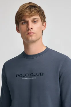 Sudadera azul denim de corte relajado Established 2012 Polo Club