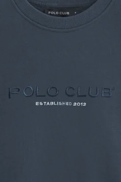 Sudadera azul denim de corte relajado Established 2012 Polo Club