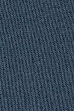 Sudadera azul denim de cuello alto y media cremallera con logo Polo Club
