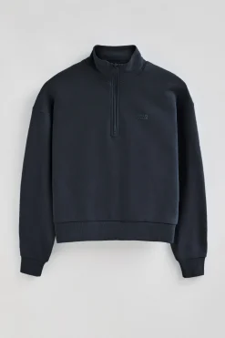 Sudadera azul marino boxy fit con logo engomado Polo club