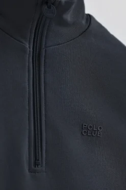 Sudadera azul marino boxy fit con logo engomado Polo club