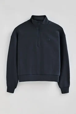 Sudadera azul marino boxy fit con logo engomado Polo club