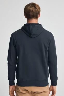Sudadera azul marino con capucha y cremallera completa con logo Rigby Go