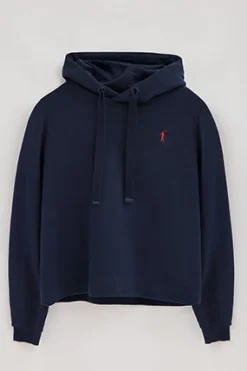 Sudadera azul marino con capucha y bordado Rigby Go