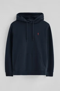 Sudadera azul marino con capucha de corte regular con logo Rigby Go