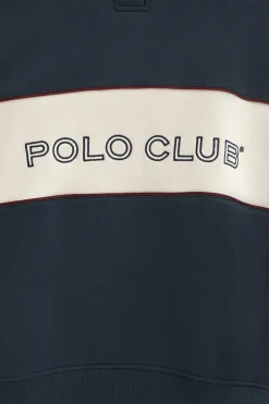Sudadera azul marino con capucha y logo Polo Club