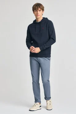 Sudadera azul marino con capucha y bordado Rigby Go