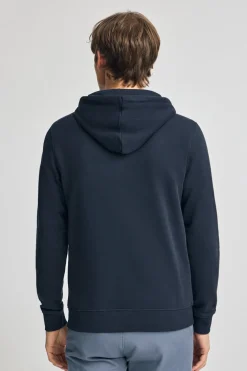 Sudadera azul marino con capucha y bordado Rigby Go