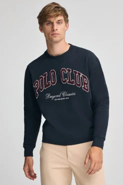 Sudadera azul marino de corte holgado Established 2012 Polo Club