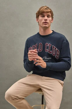 Sudadera azul marino de corte holgado Established 2012 Polo Club