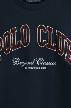 Sudadera azul marino de corte holgado Established 2012 Polo Club
