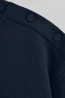 Sudadera azul marino de corte boxy y logo Polo Club