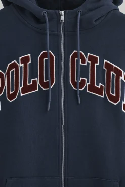 Sudadera azul marino de corte holgado con logo Polo Club