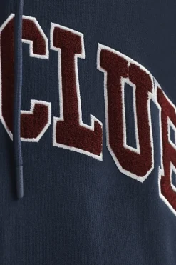 Sudadera azul marino de corte holgado con logo Polo Club