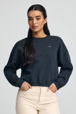 Sudadera azul marino de corte holgado y logo Polo Club